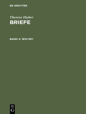 cover image of Therese Huber Briefe, Band 4